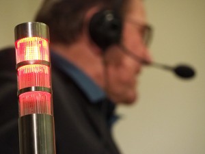 Theo Geißler im Rotlicht. Foto: Juan Martin Koch